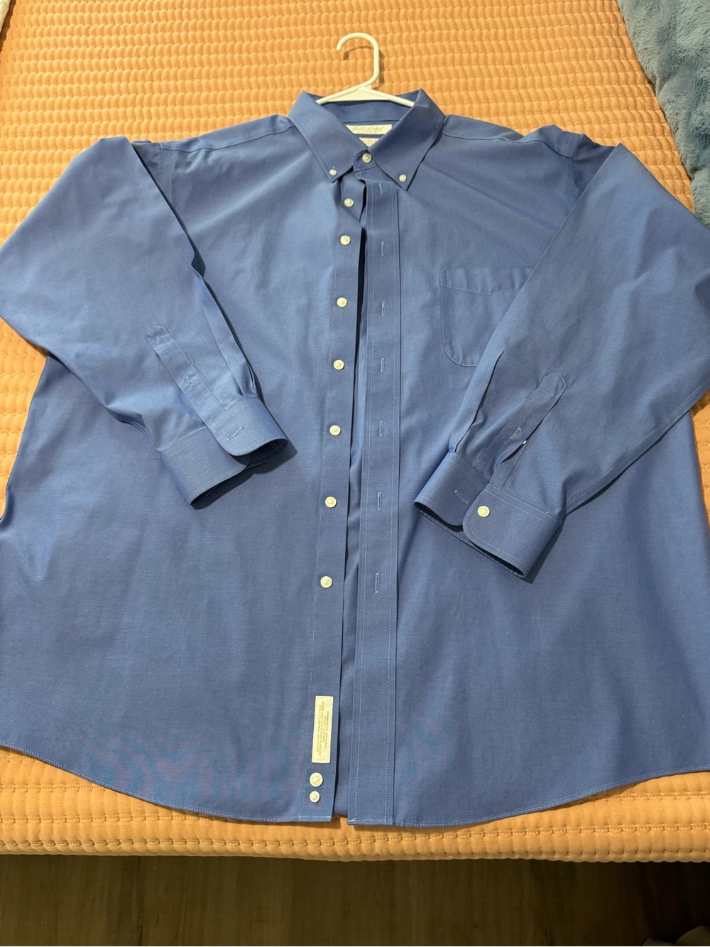 Men's Long-Sleeve Button-Down Dress Shirt - Blue